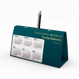 Calendário de Mesa Porta-Caneta